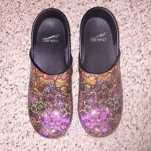 Dansko Clogs Floral Pattern